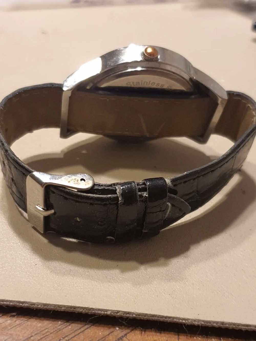 🦋10/$20🦋 Catherines Silver/Rhinestone Leather Women's Watch